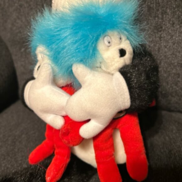 Universal Cat in the Hat Thing 1 Thing 2 Plush Doll Set 24” SEE NOTES - Picture 2 of 4